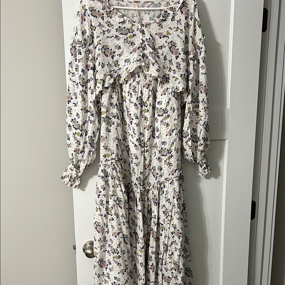Free people Floral Long Sleeve top and maxi skirt set